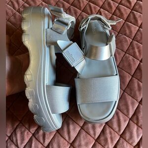 Melissa Kick Off Sandals Metallic Silver
